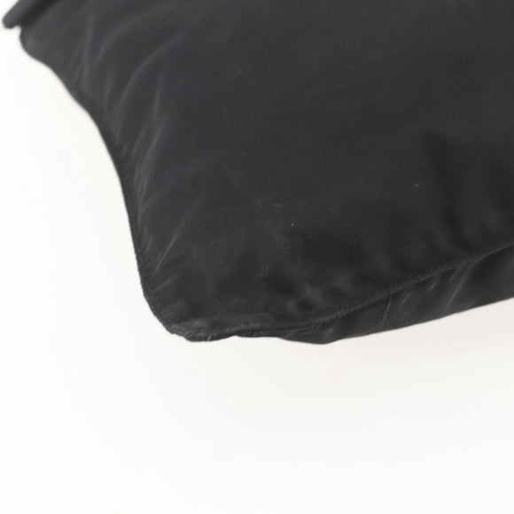 PRADA Shoulder Bag Nylon Black Silver Auth 160278