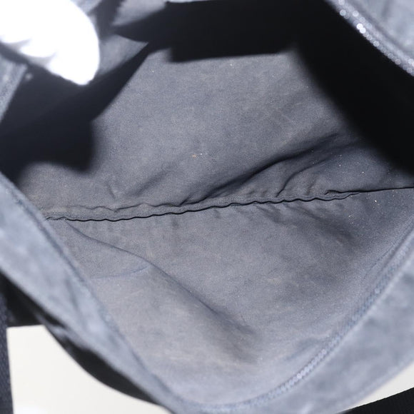 PRADA Shoulder Bag Nylon Black Silver Auth 160278