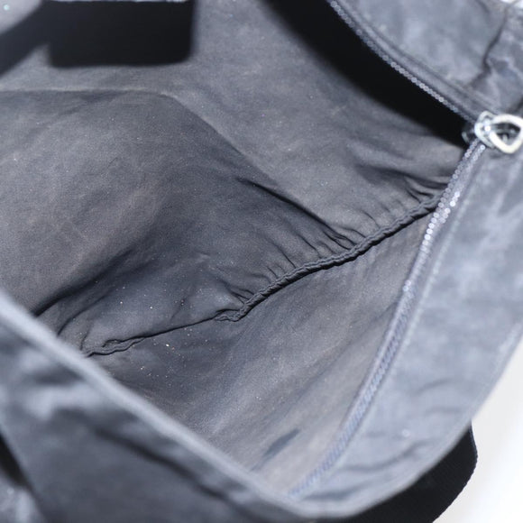 PRADA Shoulder Bag Nylon Black Silver Auth 160278