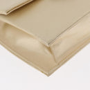 SAINT LAURENT Clutch Bag Satin Beige Auth 160279-8