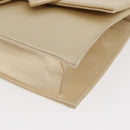 SAINT LAURENT Clutch Bag Satin Beige Auth 160279-9