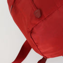 PRADA Backpack Nylon Red Silver Auth 160280-14