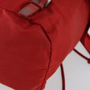 PRADA Backpack Nylon Red Silver Auth 160280-15