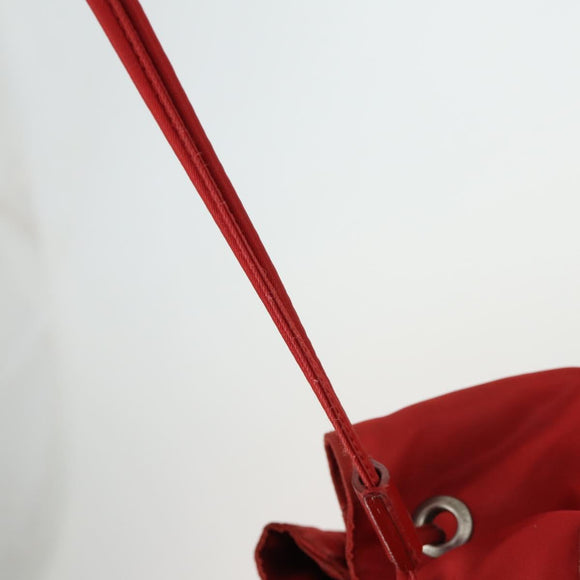 PRADA Backpack Nylon Red Silver Auth 160280