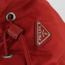PRADA Backpack Nylon Red Silver Auth 160280-17