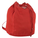 PRADA Backpack Nylon Red Silver Auth 160280-1