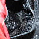 PRADA Backpack Nylon Red Silver Auth 160280-22