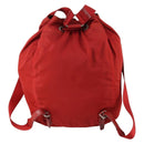 PRADA Backpack Nylon Red Silver Auth 160280-2