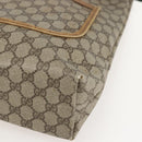 GUCCI GG Supreme Web Sherry Line Tote Bag PVC Beige 40 02 003 Auth 160283-9