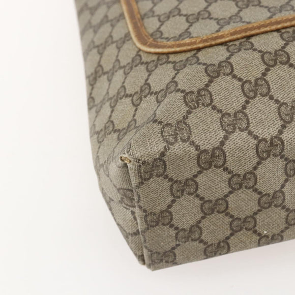 GUCCI GG Supreme Web Sherry Line Tote Bag PVC Beige 40 02 003 Auth 160283