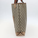 GUCCI GG Supreme Web Sherry Line Tote Bag PVC Beige 002 904 0222 Auth 160284-4