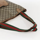 GUCCI GG Supreme Web Sherry Line Tote Bag PVC Beige 002 904 0222 Auth 160284-7