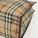 BURBERRY Nova Check Tote Bag PVC Beige Auth 160285-9