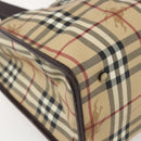 BURBERRY Nova Check Tote Bag PVC Beige Auth 160285-16