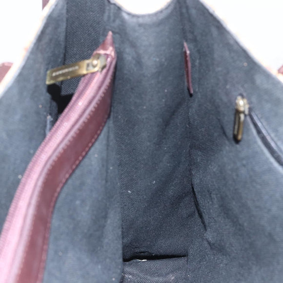 BURBERRY Nova Check Tote Bag PVC Beige Auth 160285