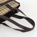 BURBERRY Nova Check Tote Bag PVC Beige Auth 160285-7