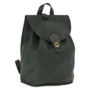 Coach Backpack Leather Green Gold Auth 160288-1