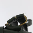 Coach Backpack Leather Green Gold Auth 160288-15