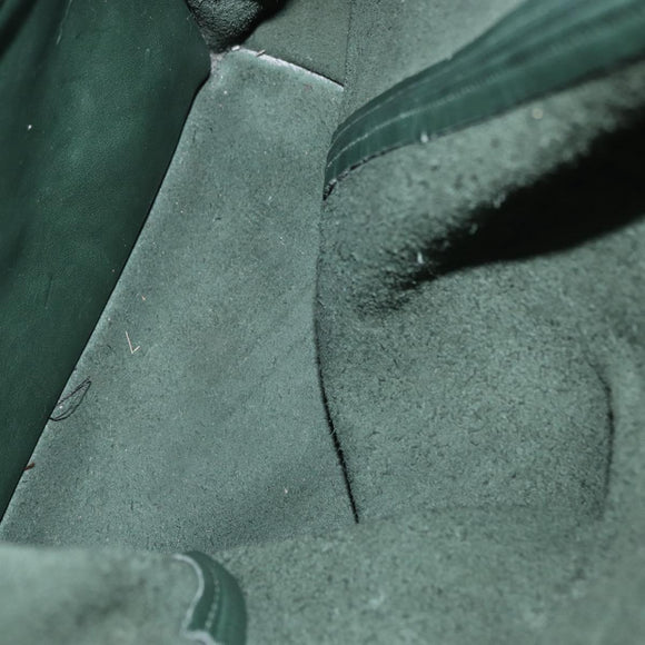 Coach Backpack Leather Green Gold Auth 160288