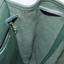 Coach Backpack Leather Green Gold Auth 160288-23