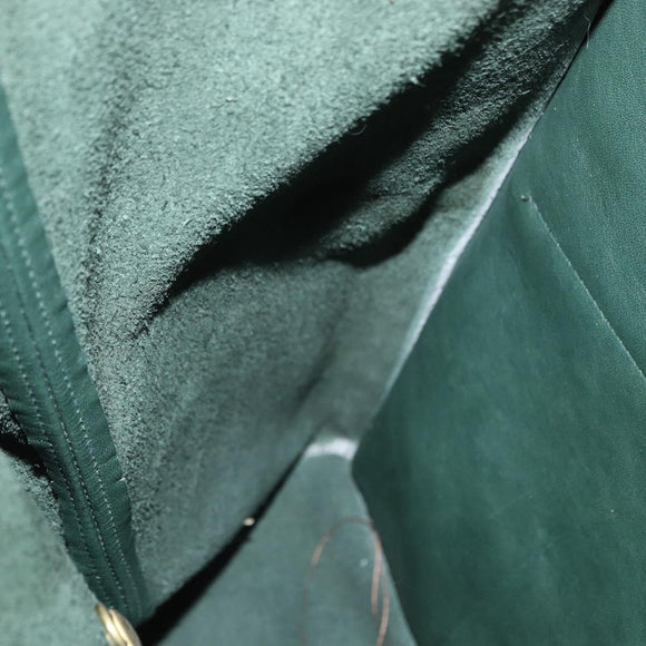 Coach Backpack Leather Green Gold Auth 160288