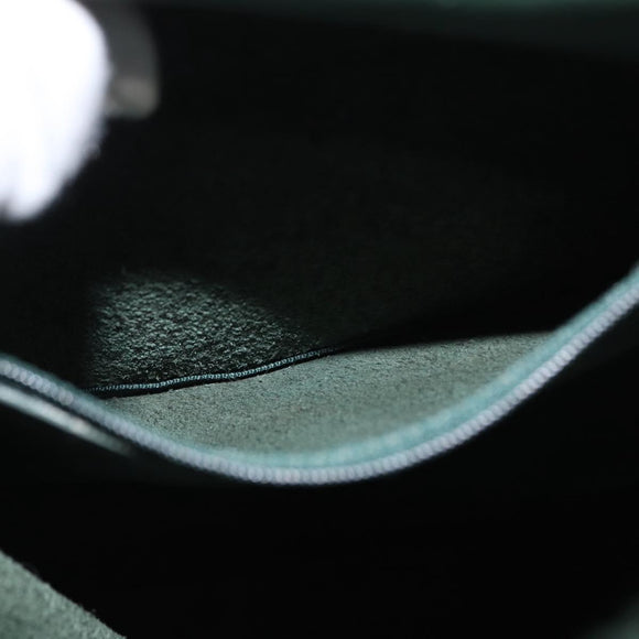 Coach Backpack Leather Green Gold Auth 160288