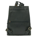 Coach Backpack Leather Green Gold Auth 160288-2