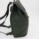 Coach Backpack Leather Green Gold Auth 160288-4