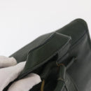 Coach Backpack Leather Green Gold Auth 160288-7