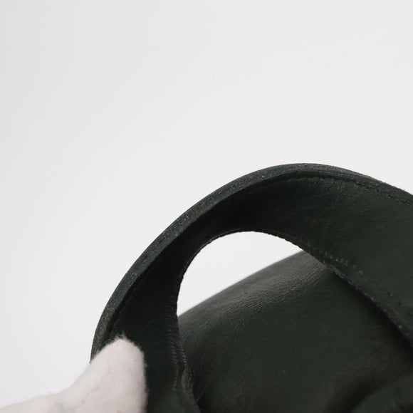 Coach Backpack Leather Green Gold Auth 160288