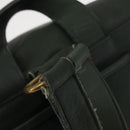 Coach Backpack Leather Green Gold Auth 160288-8