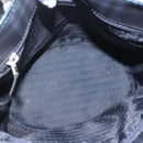 BURBERRY Nova Check Tote Bag PVC Navy Silver Auth 160290-11