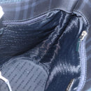 BURBERRY Nova Check Tote Bag PVC Navy Silver Auth 160290-18
