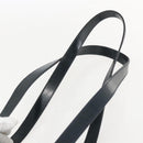 BURBERRY Nova Check Tote Bag PVC Navy Silver Auth 160290-8