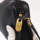 GUCCI Shoulder Bag Leather Black Gold 007 87 0012 Auth 160291-10
