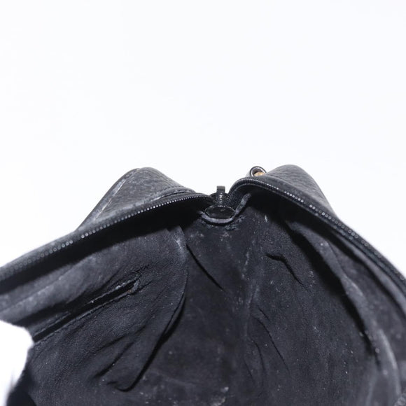 GUCCI Shoulder Bag Leather Black Gold 007 87 0012 Auth 160291