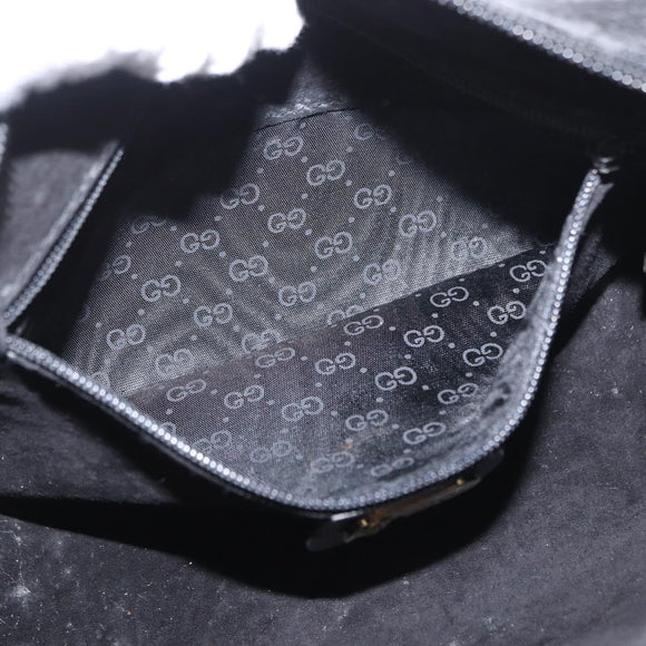 GUCCI Shoulder Bag Leather Black Gold 007 87 0012 Auth 160291