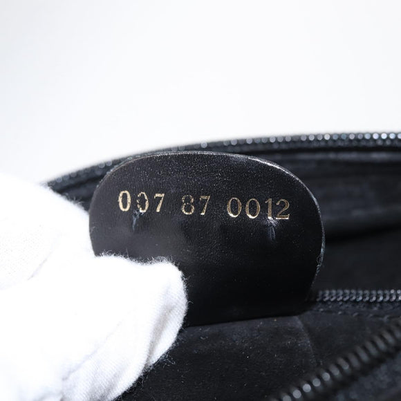 GUCCI Shoulder Bag Leather Black Gold 007 87 0012 Auth 160291