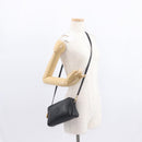 GUCCI Shoulder Bag Leather Black Gold 007 87 0012 Auth 160291-23