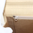 GIVENCHY Hand Bag Embossed leather Beige Gold Auth 160292-18