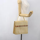 GIVENCHY Hand Bag Embossed leather Beige Gold Auth 160292-24