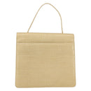 GIVENCHY Hand Bag Embossed leather Beige Gold Auth 160292-2