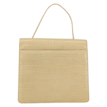 GIVENCHY Hand Bag Embossed leather Beige Gold Auth 160292 - 0