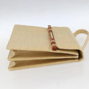 GIVENCHY Hand Bag Embossed leather Beige Gold Auth 160292-4