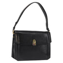 SAINT LAURENT Shoulder Bag Embossed leather Black Gold Auth 160293V-1