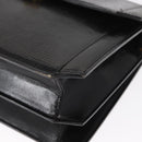 SAINT LAURENT Shoulder Bag Embossed leather Black Gold Auth 160293V-14