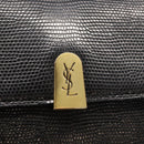 SAINT LAURENT Shoulder Bag Embossed leather Black Gold Auth 160293V-17