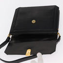 SAINT LAURENT Shoulder Bag Embossed leather Black Gold Auth 160293V-18