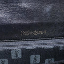 SAINT LAURENT Shoulder Bag Embossed leather Black Gold Auth 160293V-19