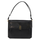 SAINT LAURENT Shoulder Bag Embossed leather Black Gold Auth 160293V-13